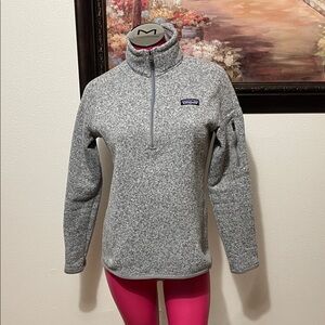 Patagonia Better Sweater MEDIUM Women's 1/2 Zip Fleece Shirt Jacket Gray Heather